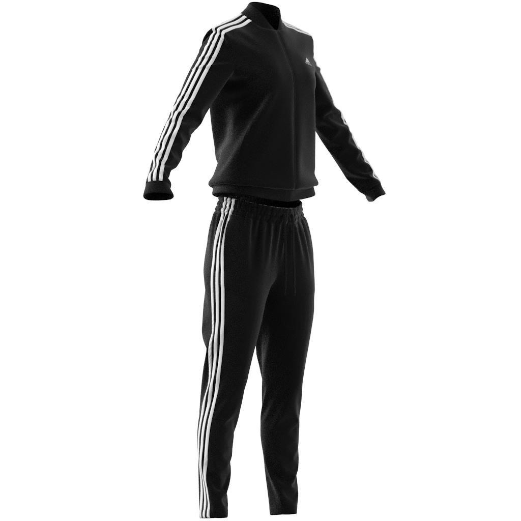 Essentials 3-Stripes Tracksuit BLACK/WHITE Female Adult, , large image number 5