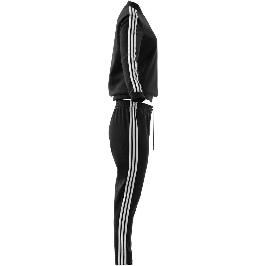 Essentials 3-Stripes Tracksuit BLACK/WHITE Female Adult, , large image number 8