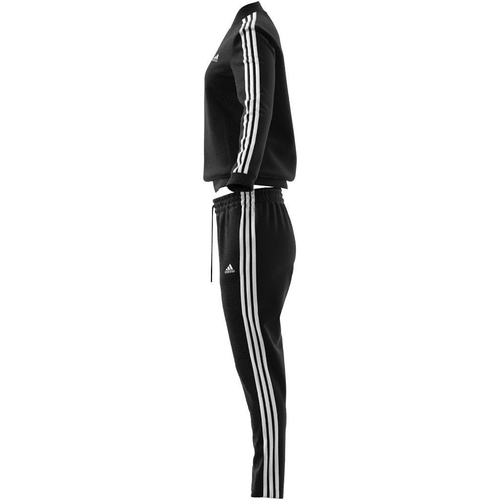 Essentials 3-Stripes Tracksuit BLACK/WHITE Female Adult, , large image number 9