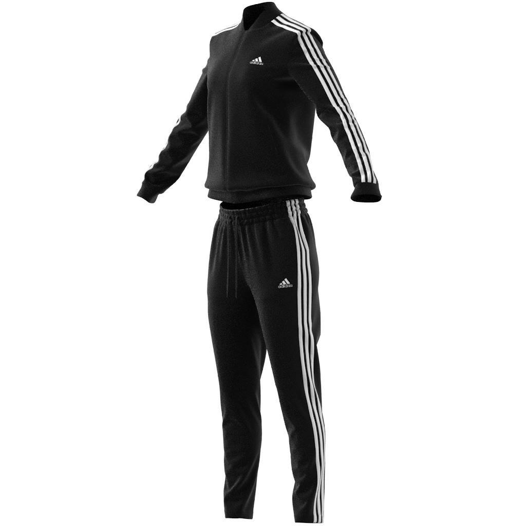 Essentials 3-Stripes Tracksuit BLACK/WHITE Female Adult, , large image number 10