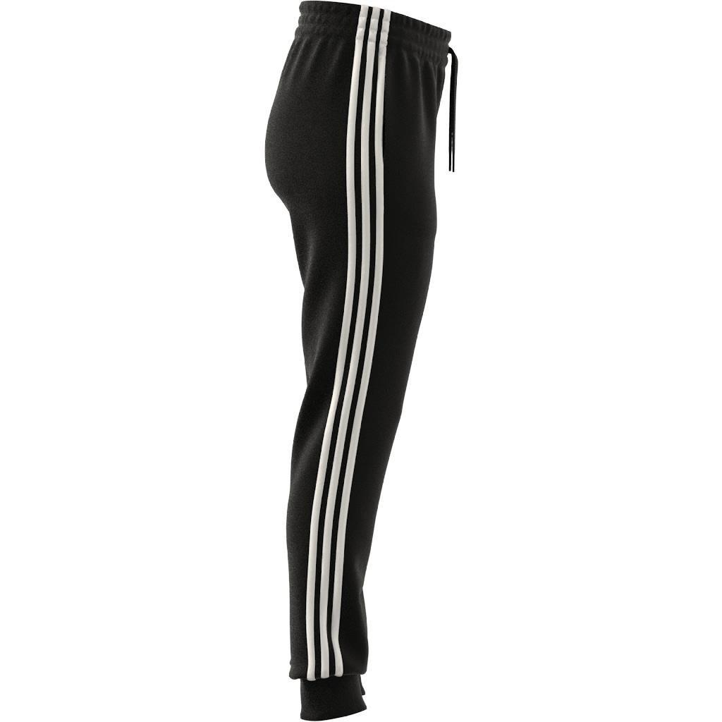 Essentials Fleece 3-Stripes Joggers, Black, , large image number 3