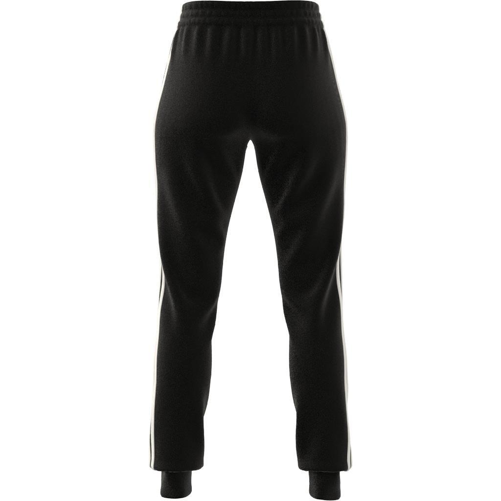 Essentials Fleece 3-Stripes Joggers, Black, , large image number 4