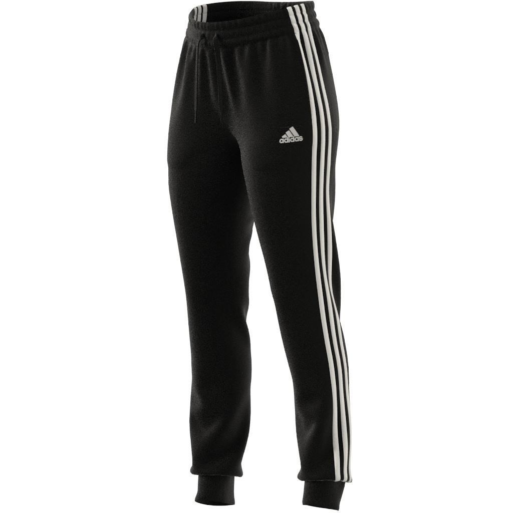 Essentials Fleece 3-Stripes Joggers, Black, A901_ONE, large image number 4