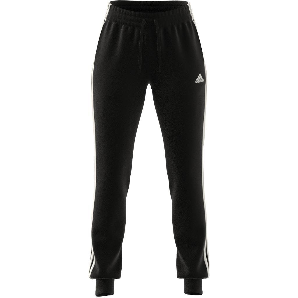 Essentials Fleece 3-Stripes Joggers, Black, A901_ONE, large image number 5