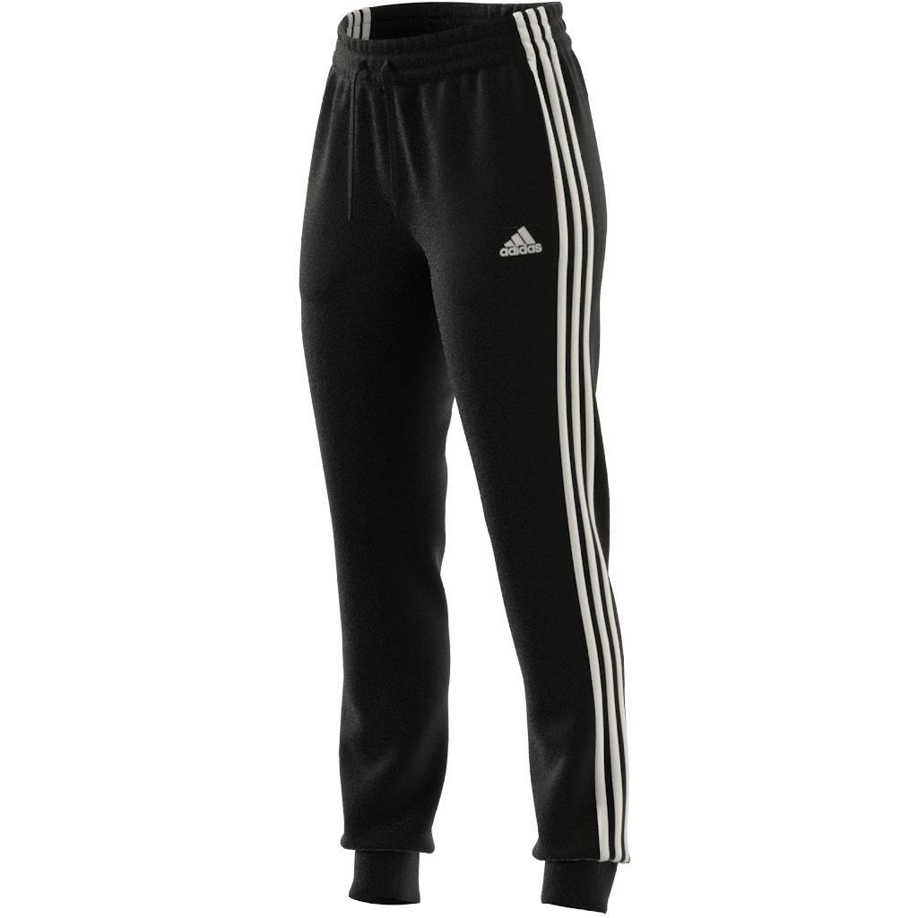 Essentials Fleece 3-Stripes Joggers, Black, , large image number 6