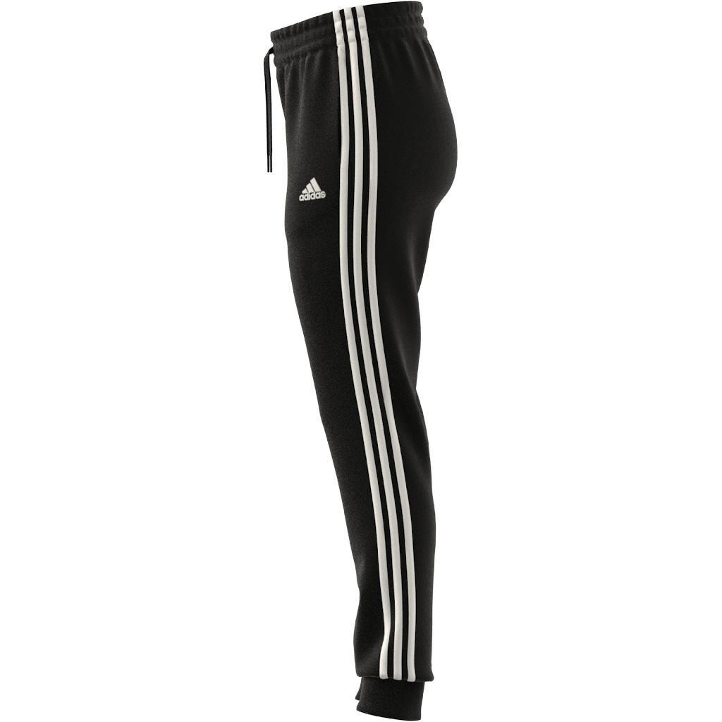 Essentials Fleece 3-Stripes Joggers, Black, , large image number 7