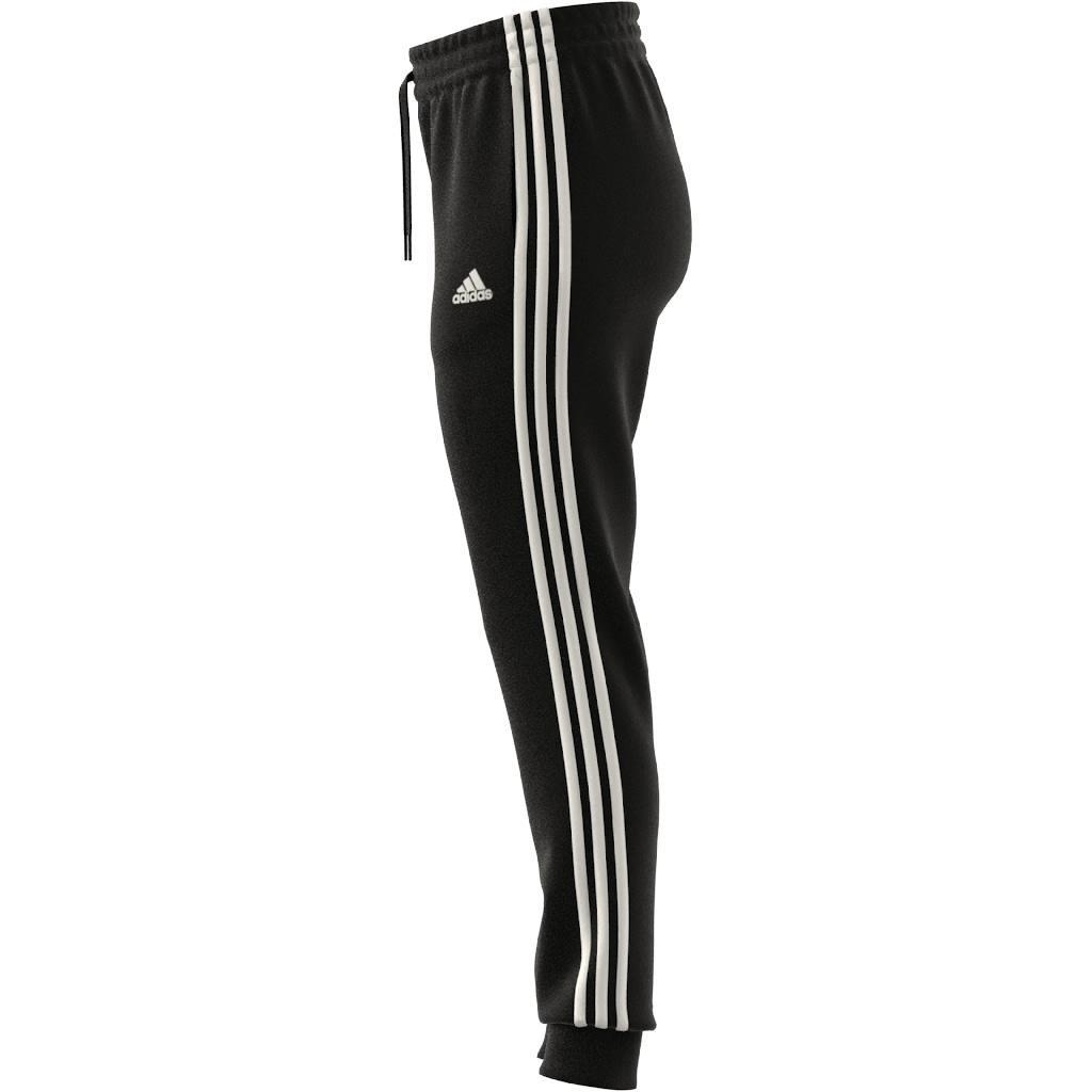 Essentials Fleece 3-Stripes Joggers, Black, A901_ONE, large image number 7