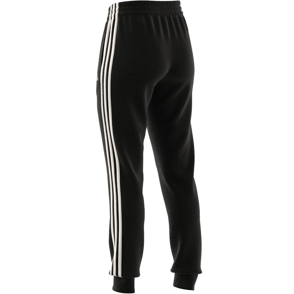 Essentials Fleece 3-Stripes Joggers, Black, , large image number 9