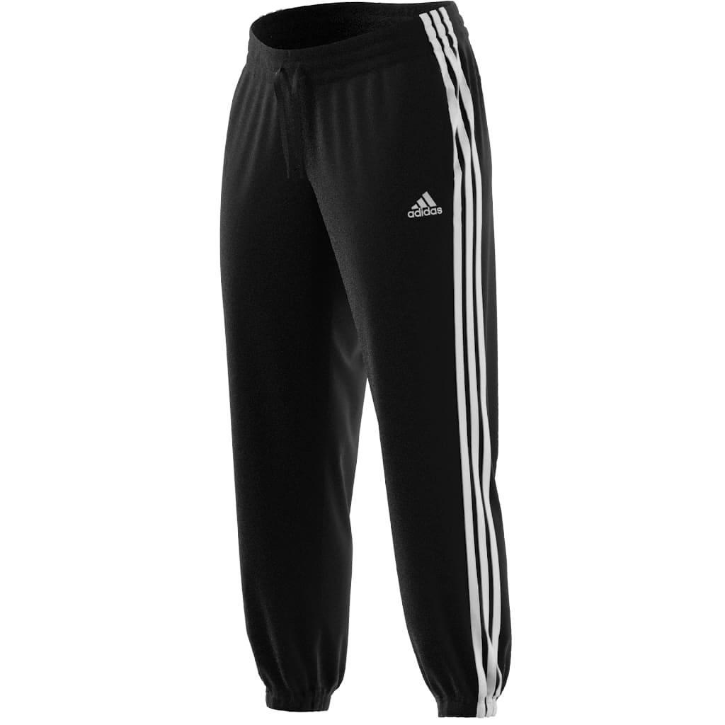 adidas Essentials Woven 3-Stripes 7/8 Tracksuit Bottoms, Black, A901_ONE, large image number 2