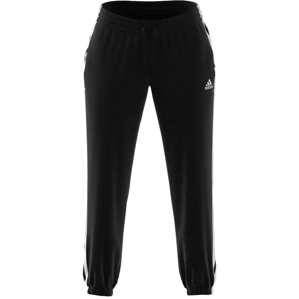 adidas Essentials Woven 3-Stripes 7/8 Tracksuit Bottoms, Black, A901_ONE, large image number 4