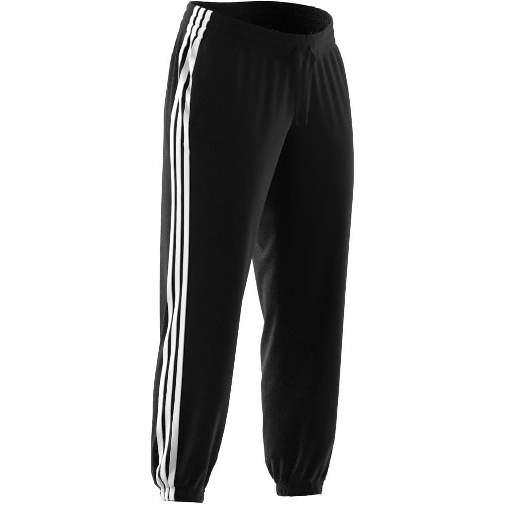 adidas Essentials Woven 3-Stripes 7/8 Tracksuit Bottoms, Black, A901_ONE, large image number 7