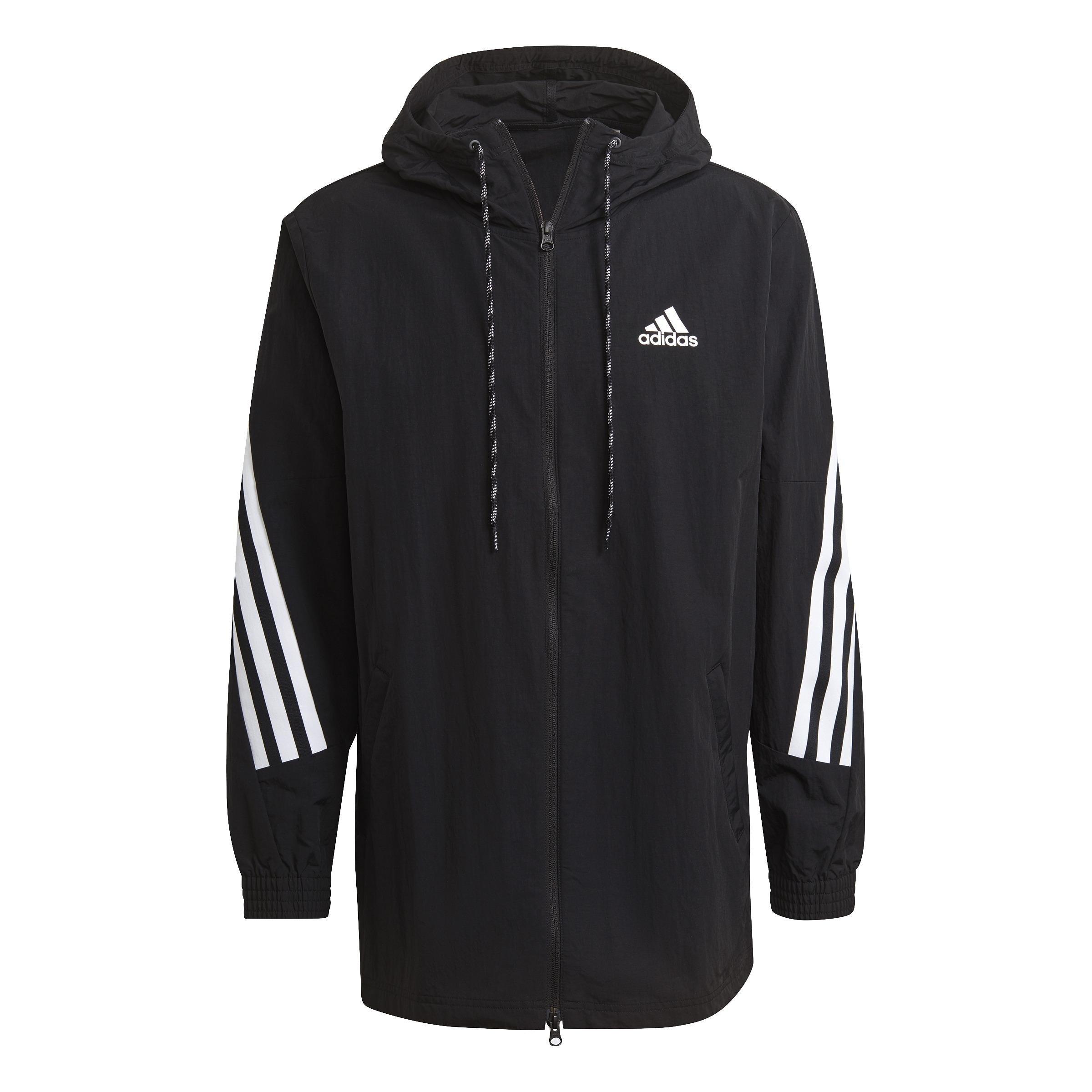 Men Adidas Sportswear 3-Stripes Tape Jacket, Black, A901_ONE, large image number 2