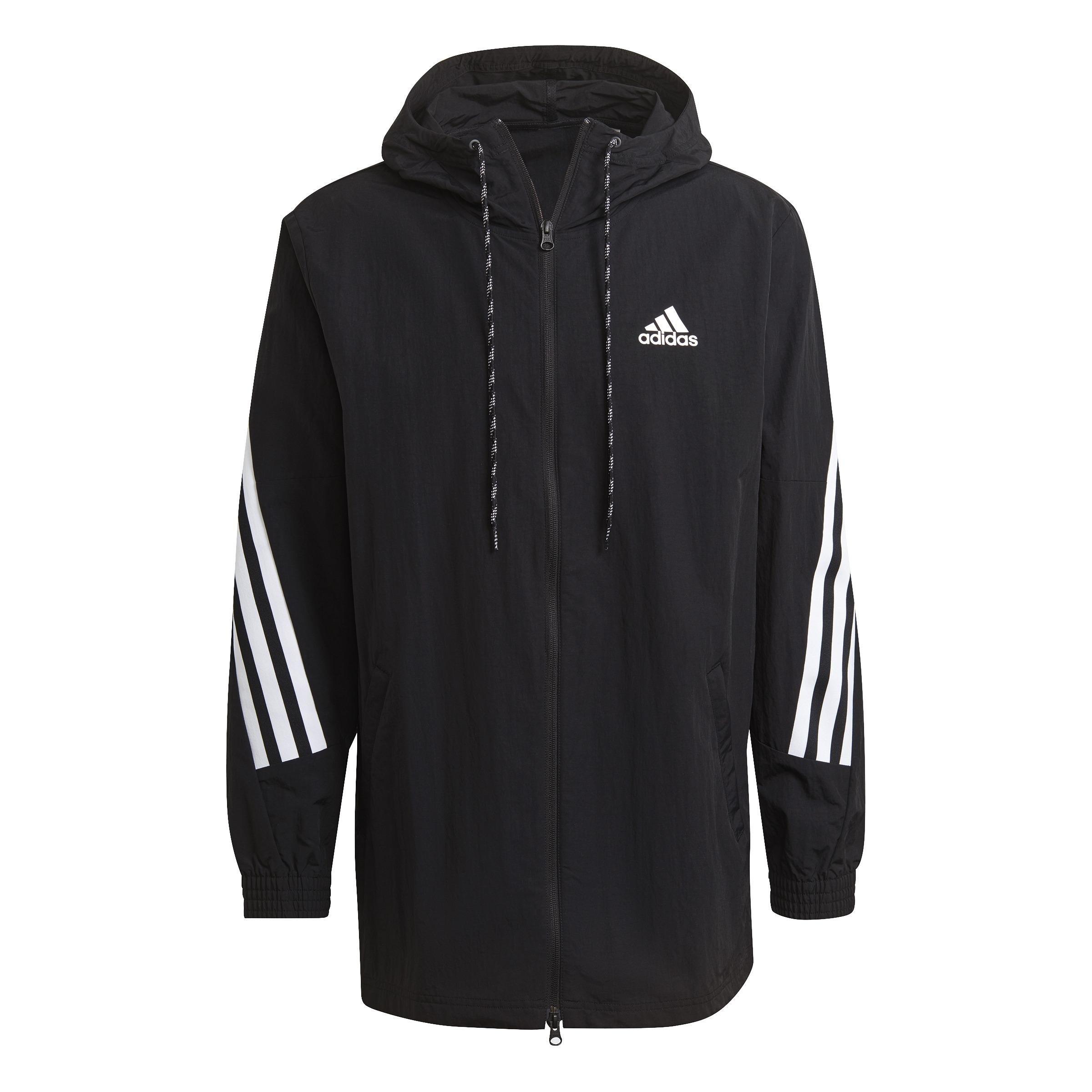 Men Adidas Sportswear 3-Stripes Tape Jacket, Black, A901_ONE, large image number 8