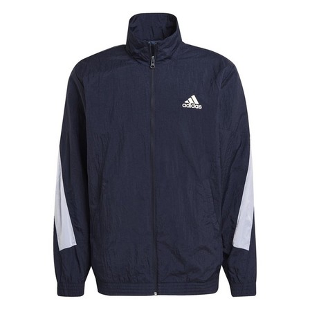 Men Adidas Sportswear Mesh Pop Track Top, Navy, A901_ONE, large image number 1
