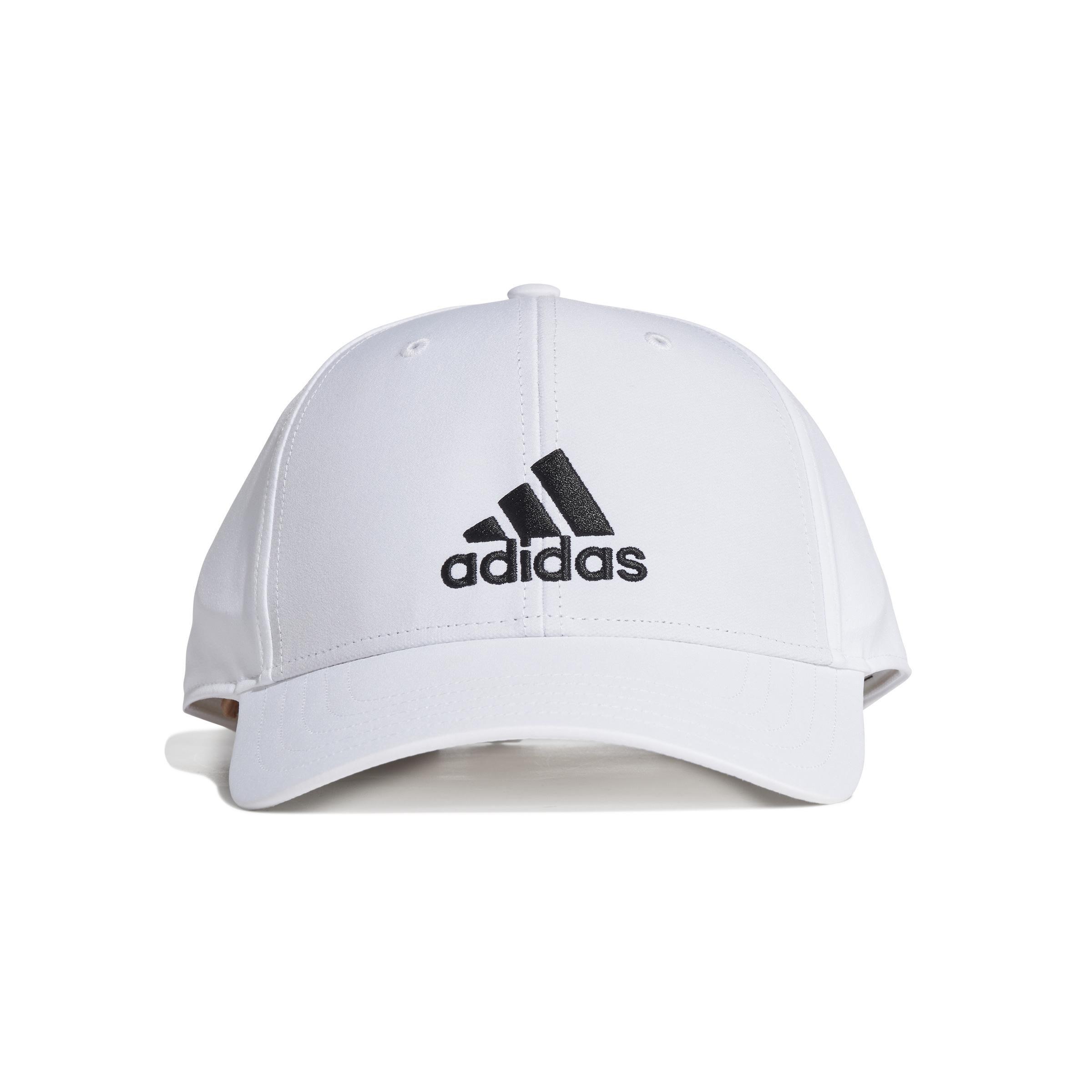 Unisex Lightweight Embroidered Baseball Cap, White, A901_ONE, large image number 0
