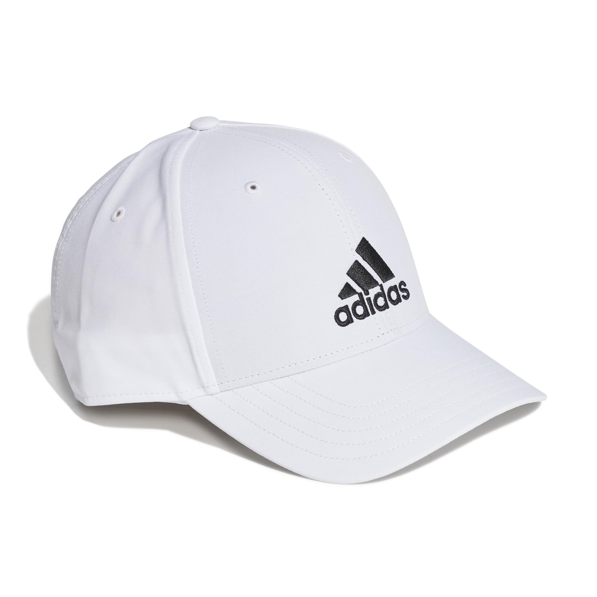 Unisex Lightweight Embroidered Baseball Cap, White, A901_ONE, large image number 1