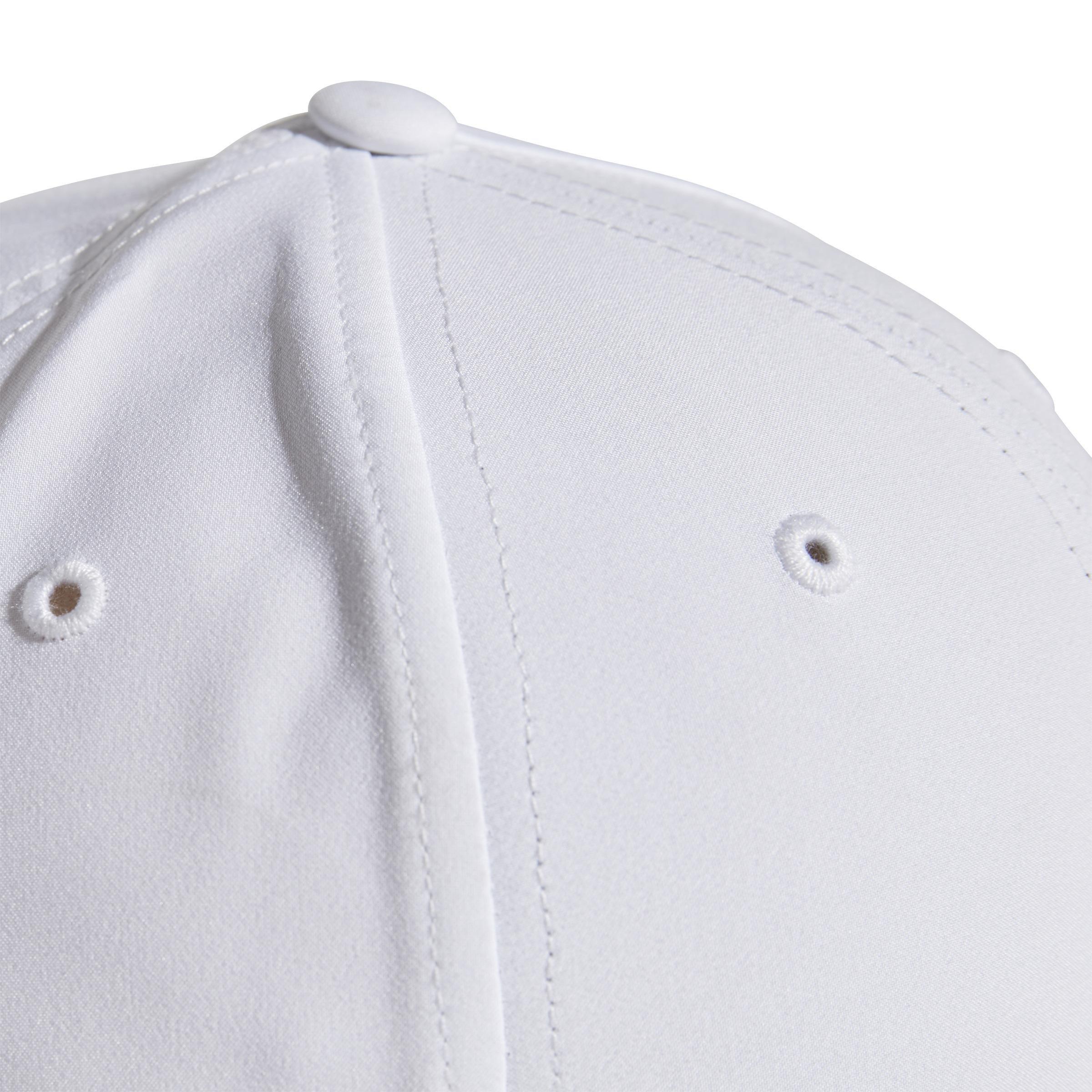 Unisex Lightweight Embroidered Baseball Cap, White, A901_ONE, large image number 3