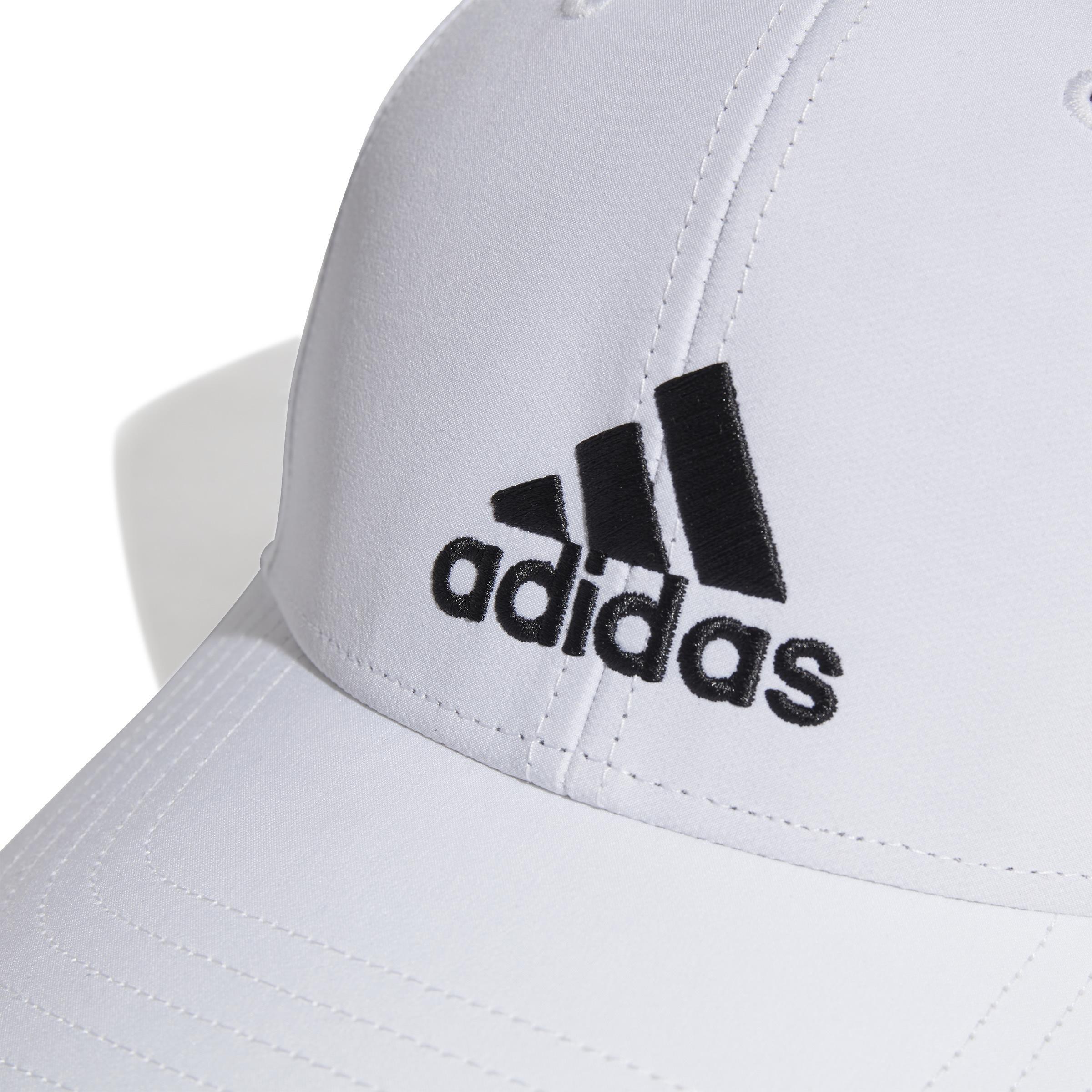 Unisex Lightweight Embroidered Baseball Cap, White, A901_ONE, large image number 4