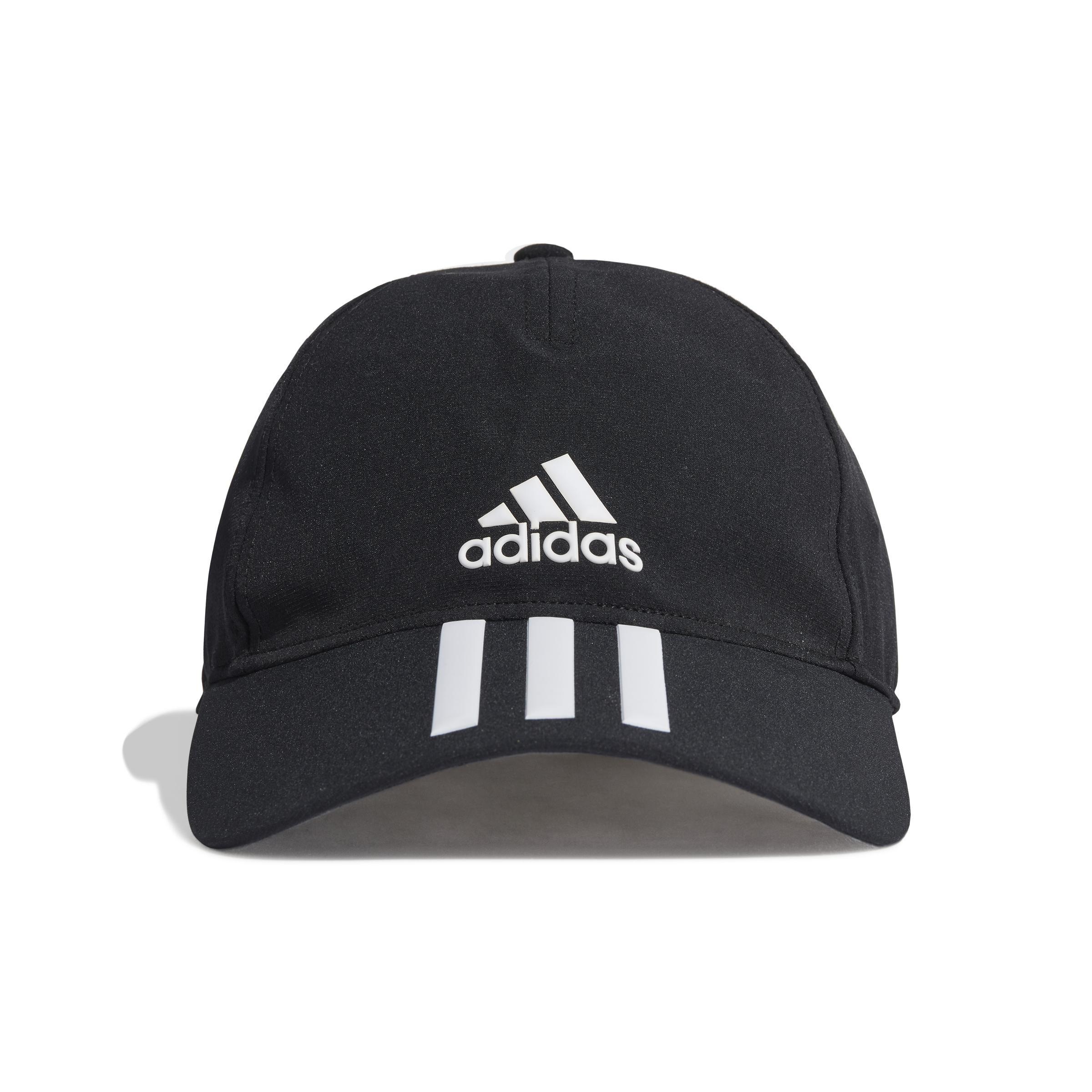 Unisex Aeroready 3-Stripes Baseball Cap, Black, A901_ONE, large image number 0