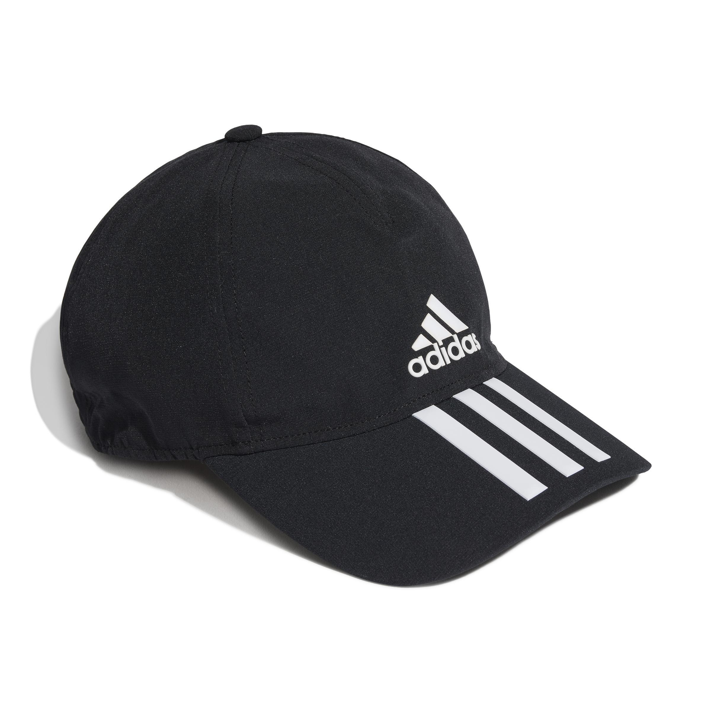 Unisex Aeroready 3-Stripes Baseball Cap, Black, A901_ONE, large image number 1