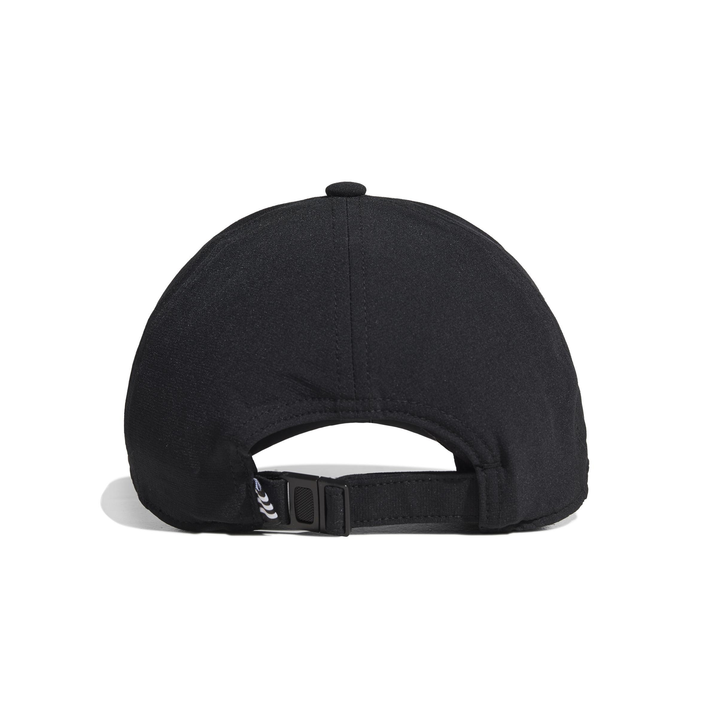 Unisex Aeroready 3-Stripes Baseball Cap, Black, A901_ONE, large image number 2