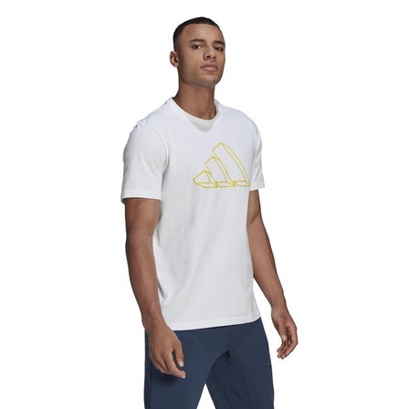 Men Adidas Sportswear Graphic T-Shirt, White, A901_ONE, large image number 1