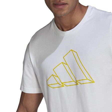 Men Adidas Sportswear Graphic T-Shirt, White, A901_ONE, large image number 3