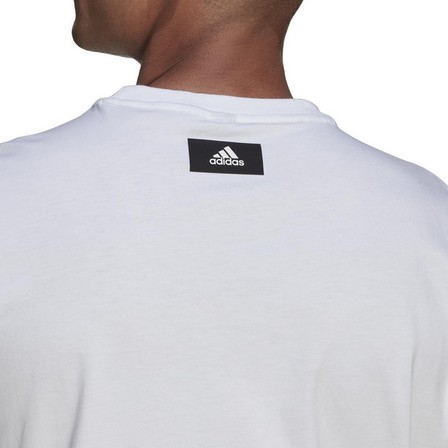 Men Adidas Sportswear Graphic T-Shirt, White, A901_ONE, large image number 4