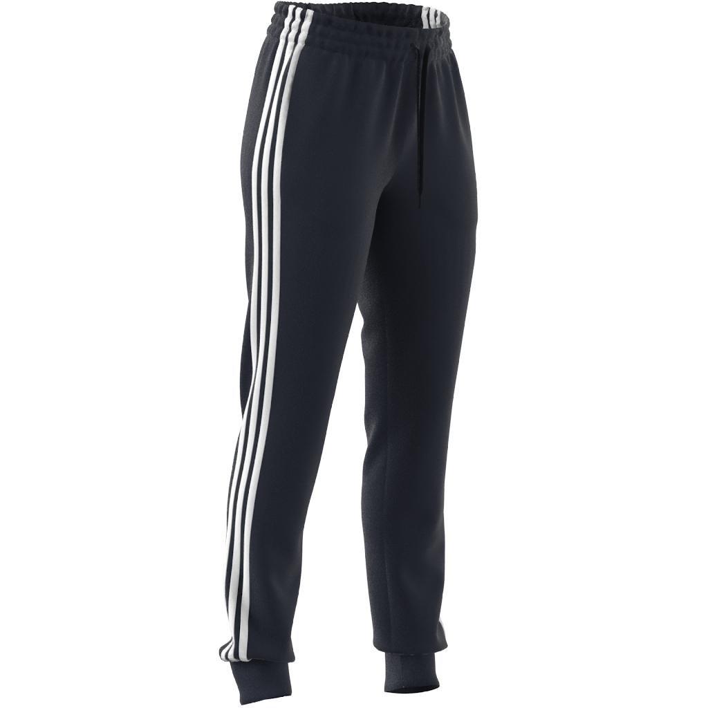 Essentials French Terry 3-Stripes Joggers, Blue, , large image number 4