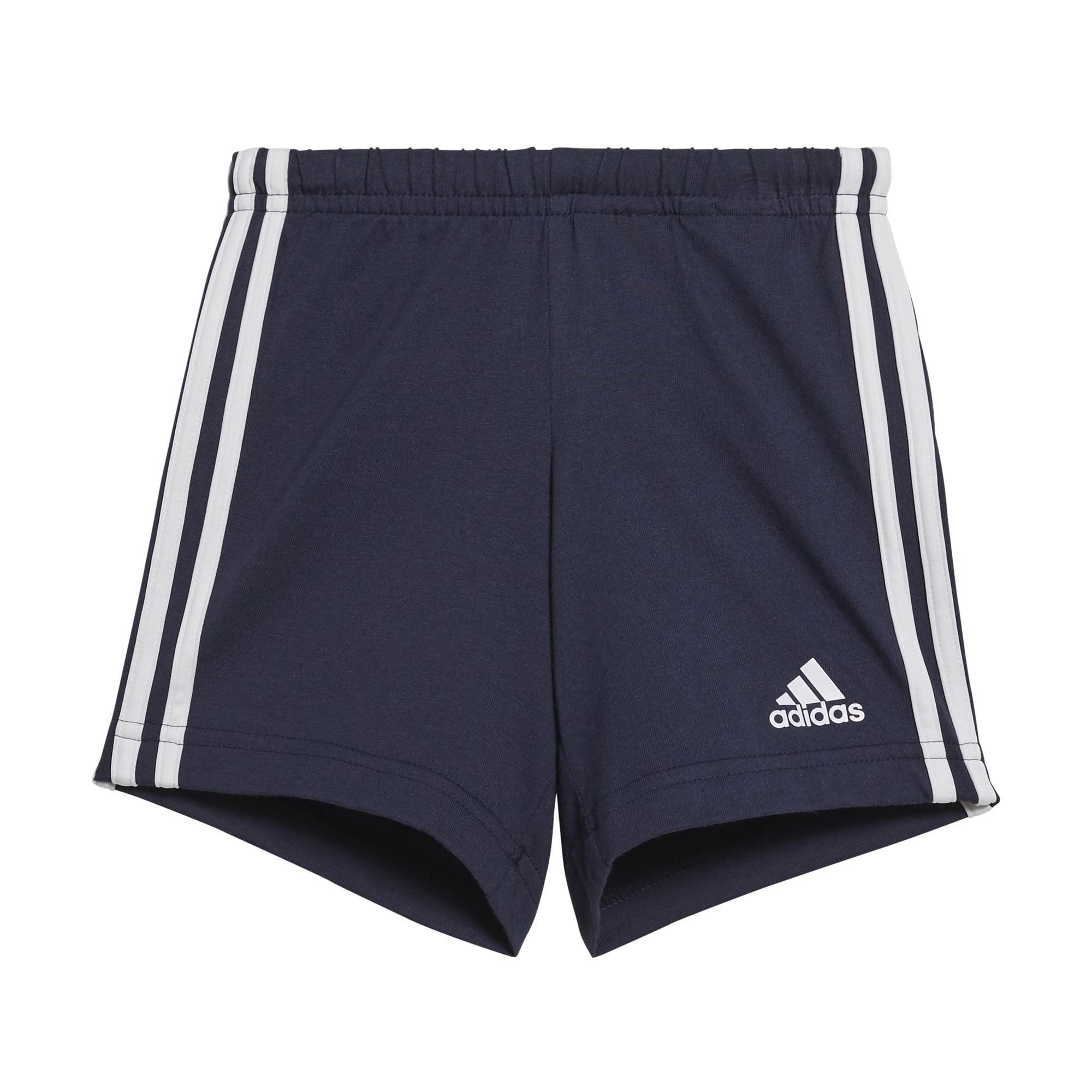 Unisex Kids Lil 3-Stripes Sporty Summer Set, Red, A901_ONE, large image number 4