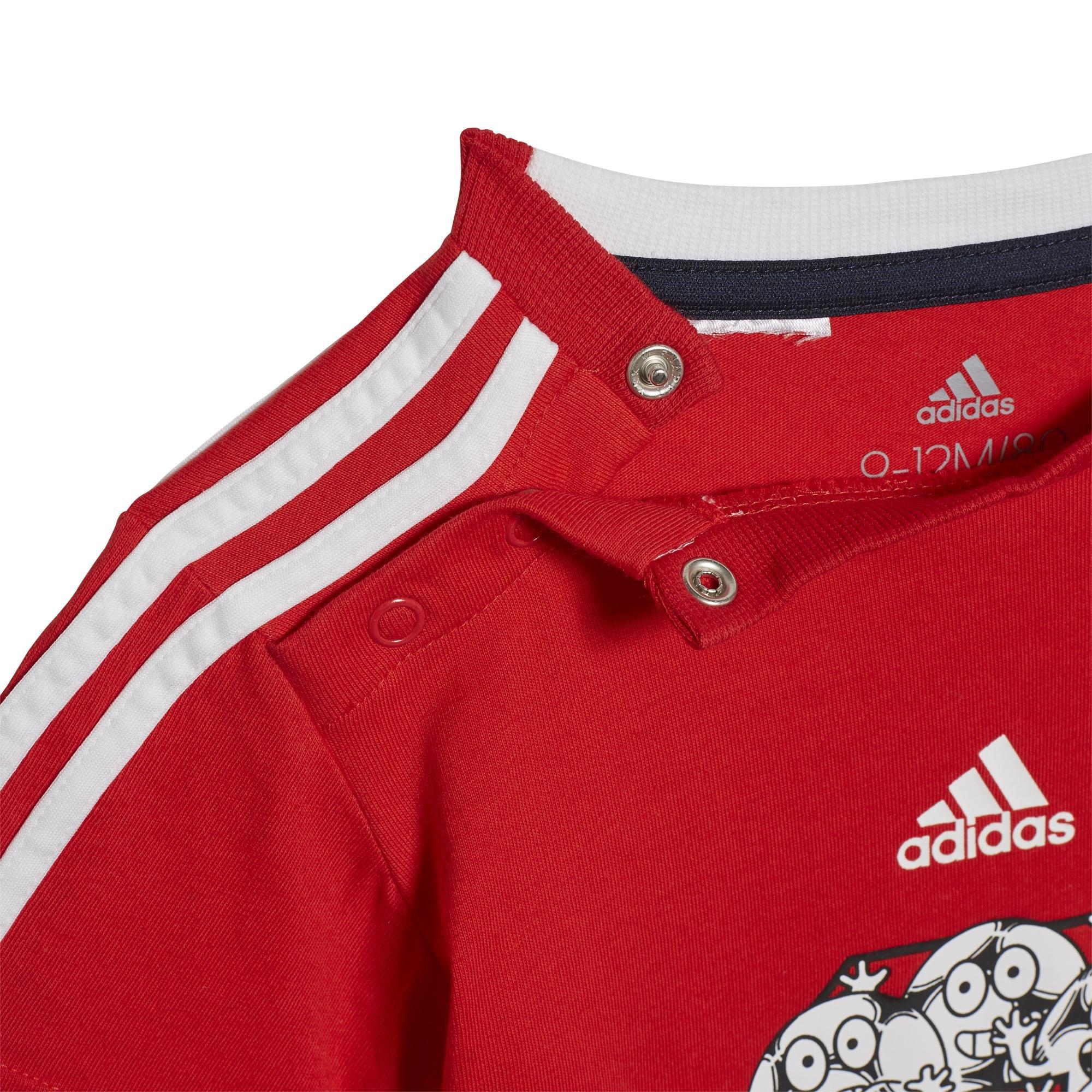 Unisex Kids Lil 3-Stripes Sporty Summer Set, Red, A901_ONE, large image number 9