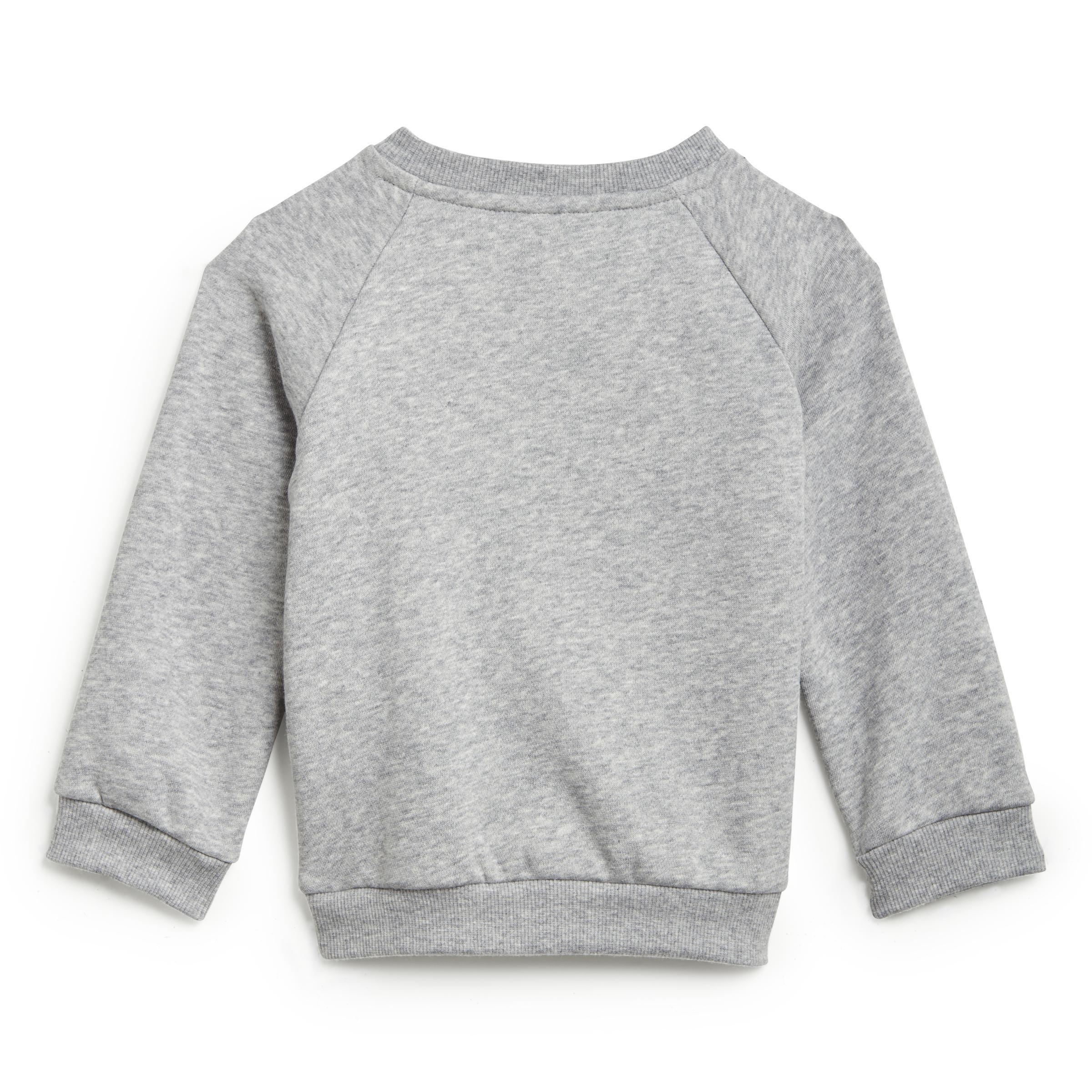 Unisex Kids 3-Stripes Fleece Jogger Set, Grey, , large image number 3