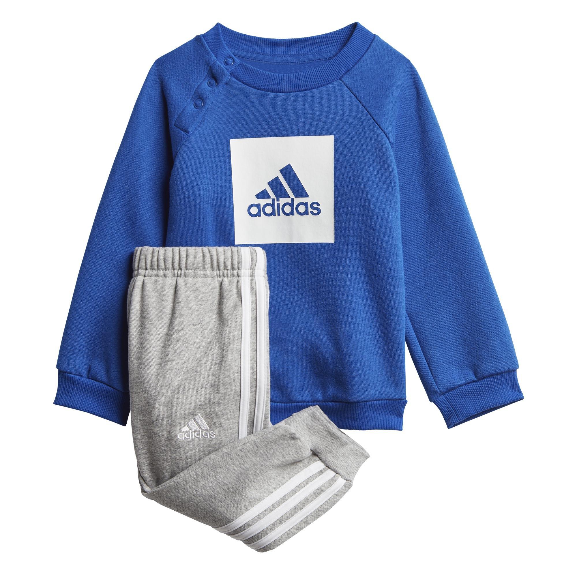 Unisex Kids 3-Stripes Fleece Jogger Set, White, A901_ONE, large image number 0