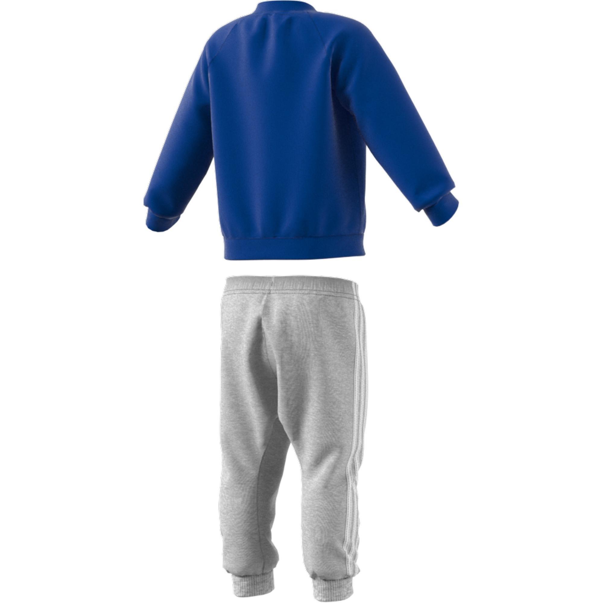 Unisex 3-Stripes Fleece Jogger Set, White, A901_ONE, large image number 2