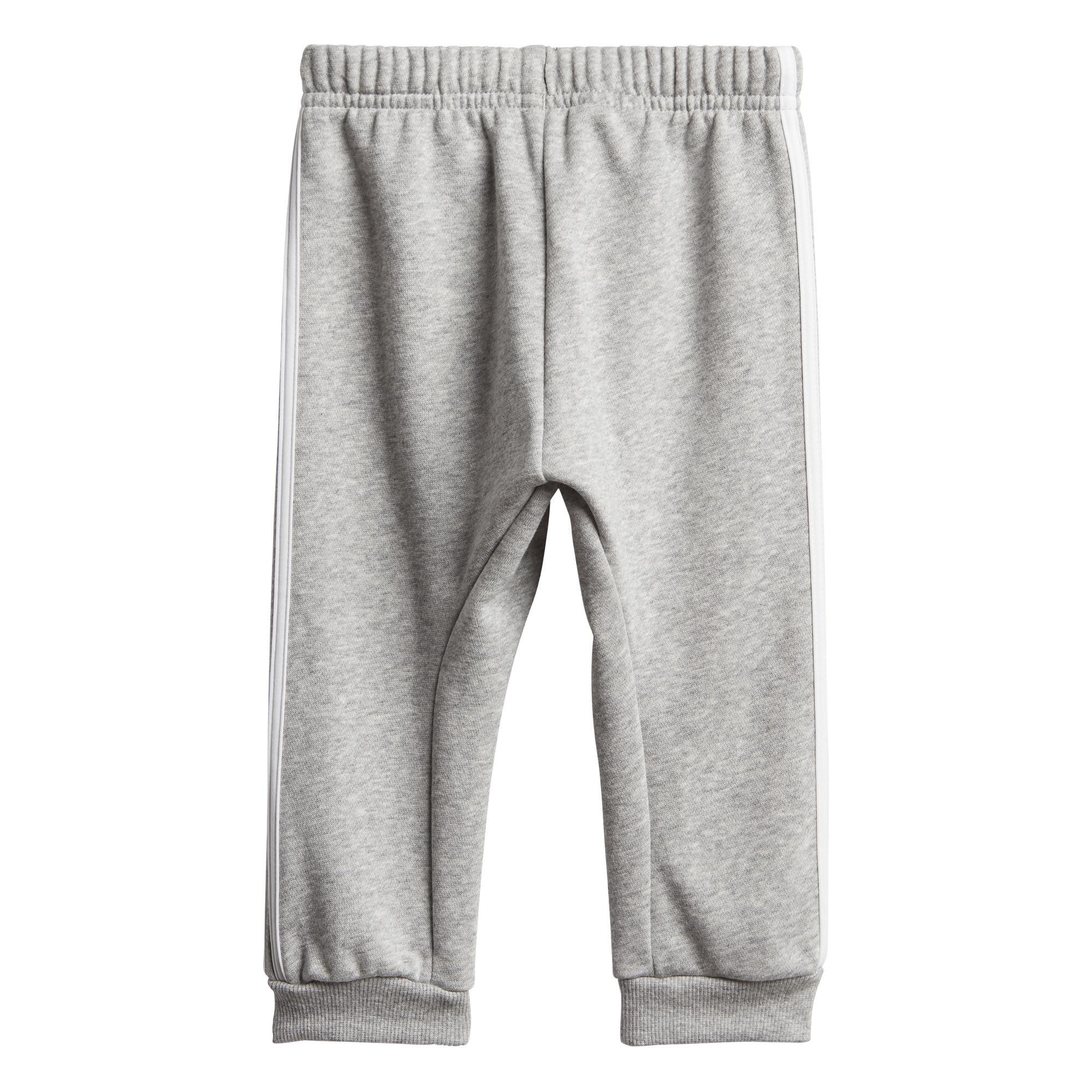 adidas Outlet Unisex Kids 3-Stripes Fleece Jogger Set, White