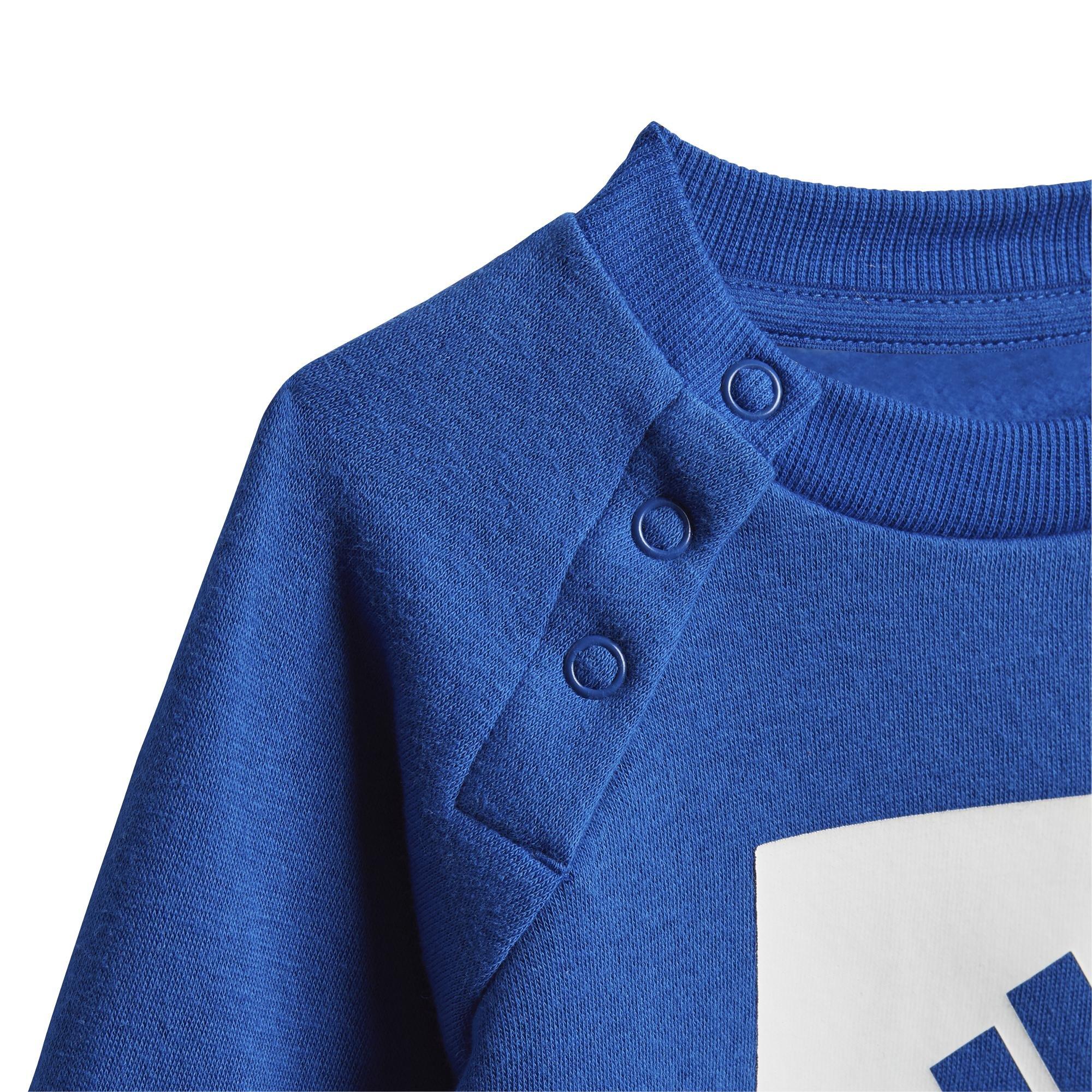 Unisex Kids 3-Stripes Fleece Jogger Set, White, A901_ONE, large image number 7