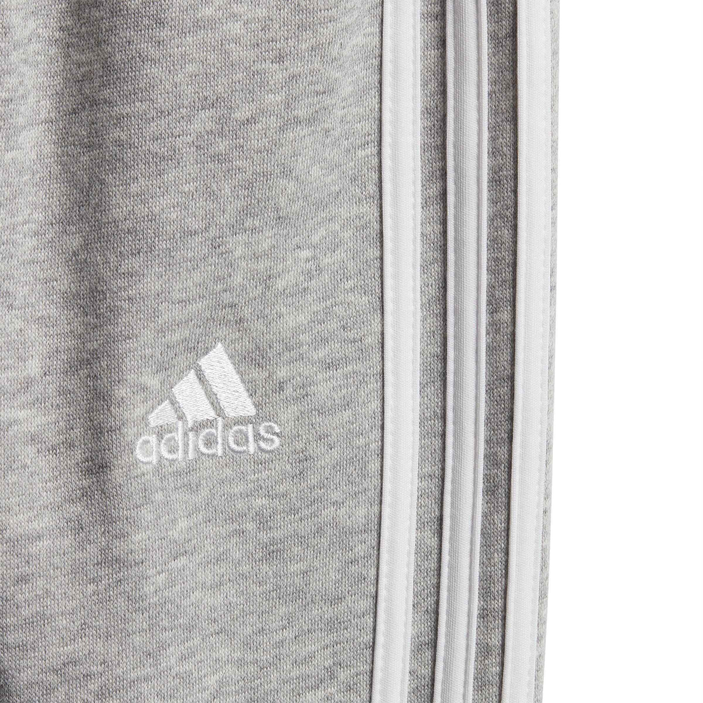 Unisex Kids 3-Stripes Fleece Jogger Set, White, A901_ONE, large image number 8