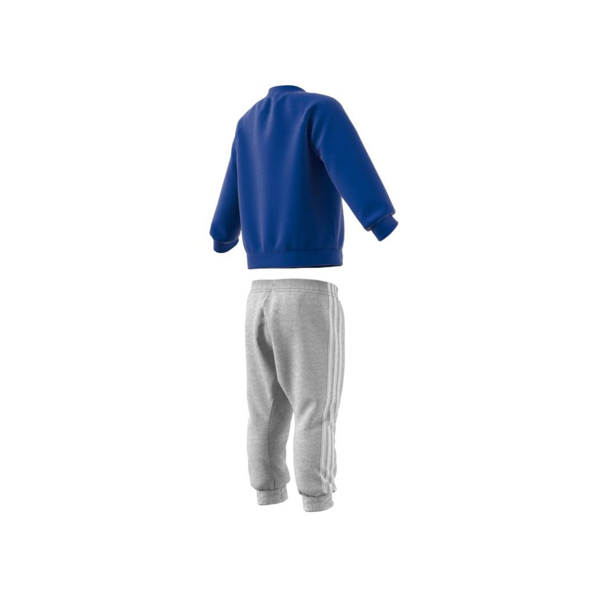 Unisex 3-Stripes Fleece Jogger Set, White, A901_ONE, large image number 10