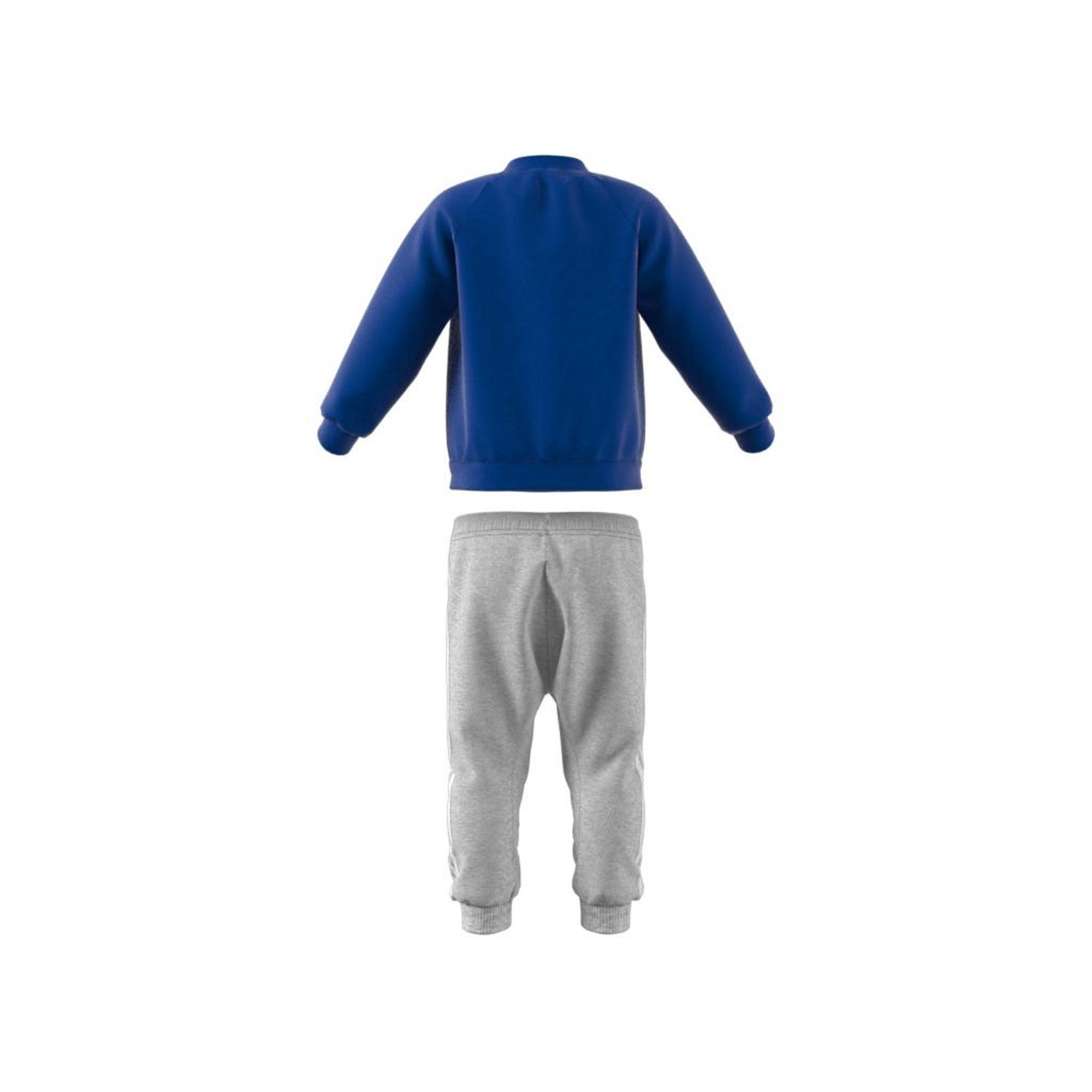 Unisex 3-Stripes Fleece Jogger Set, White, A901_ONE, large image number 12