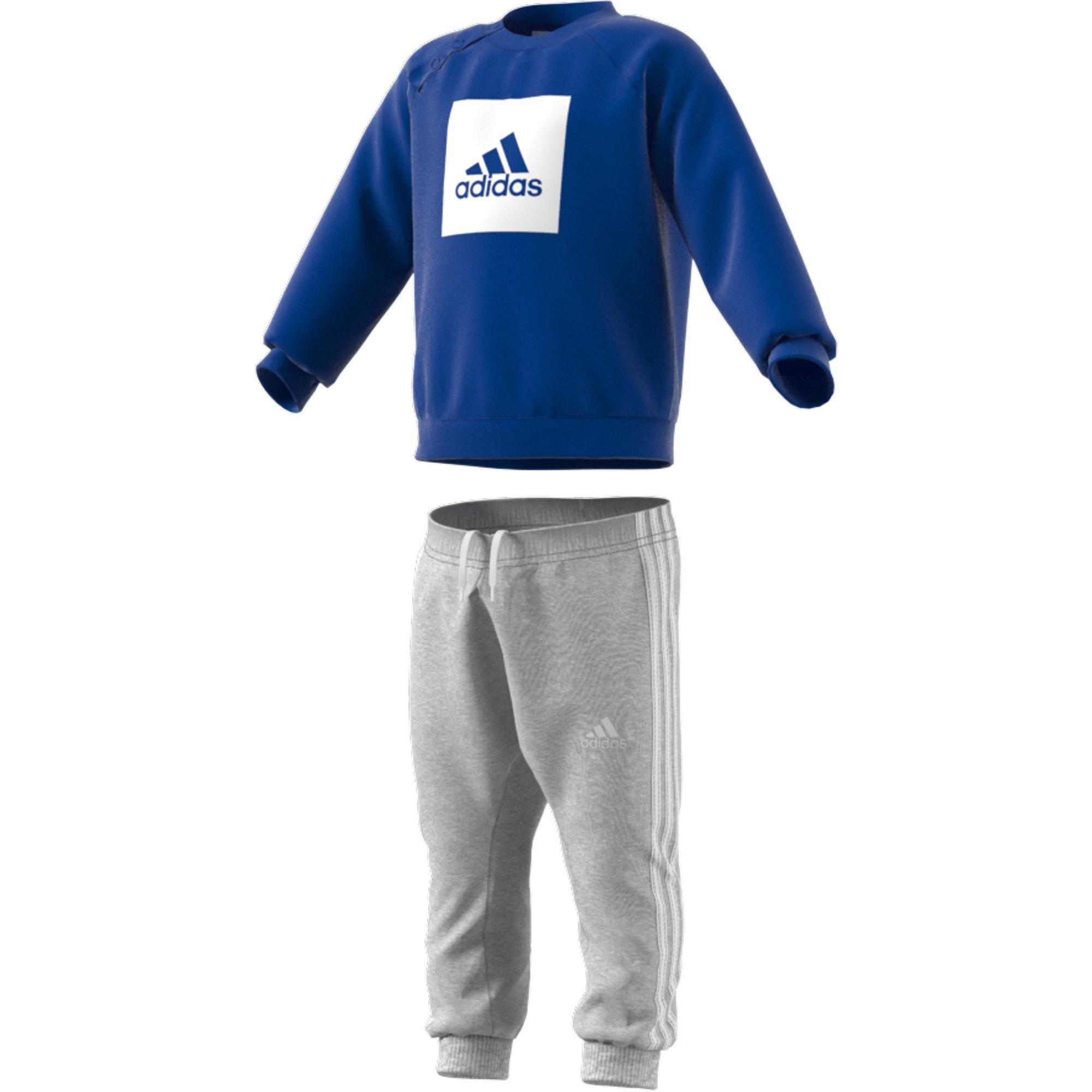 Unisex Kids 3-Stripes Fleece Jogger Set, White, A901_ONE, large image number 14