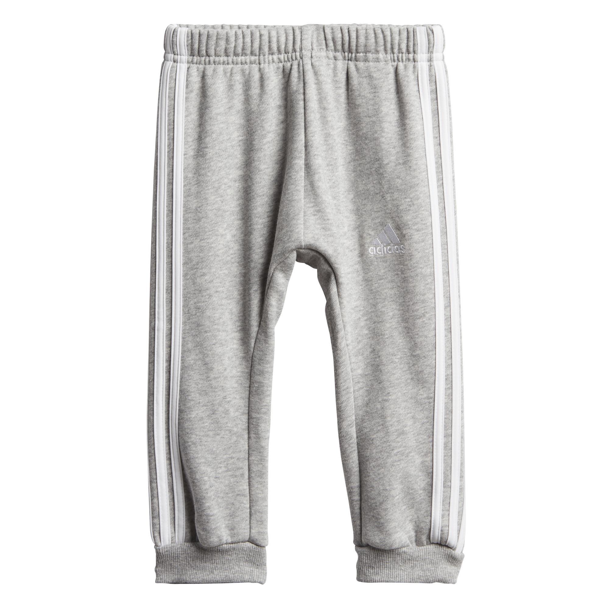 Unisex 3-Stripes Fleece Jogger Set, White, A901_ONE, large image number 19