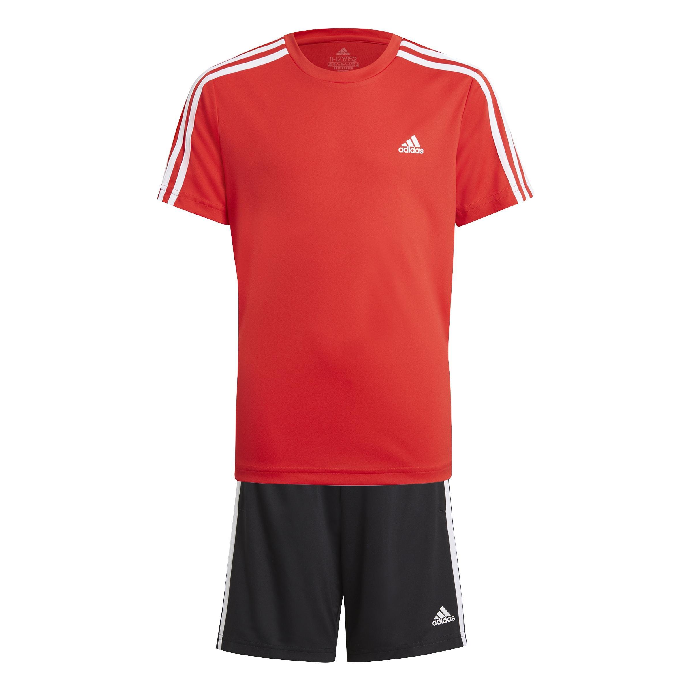 Kids DESIGNED TO MOVE TEE AND SHORTS SET, Red, A901_ONE, large image number 0