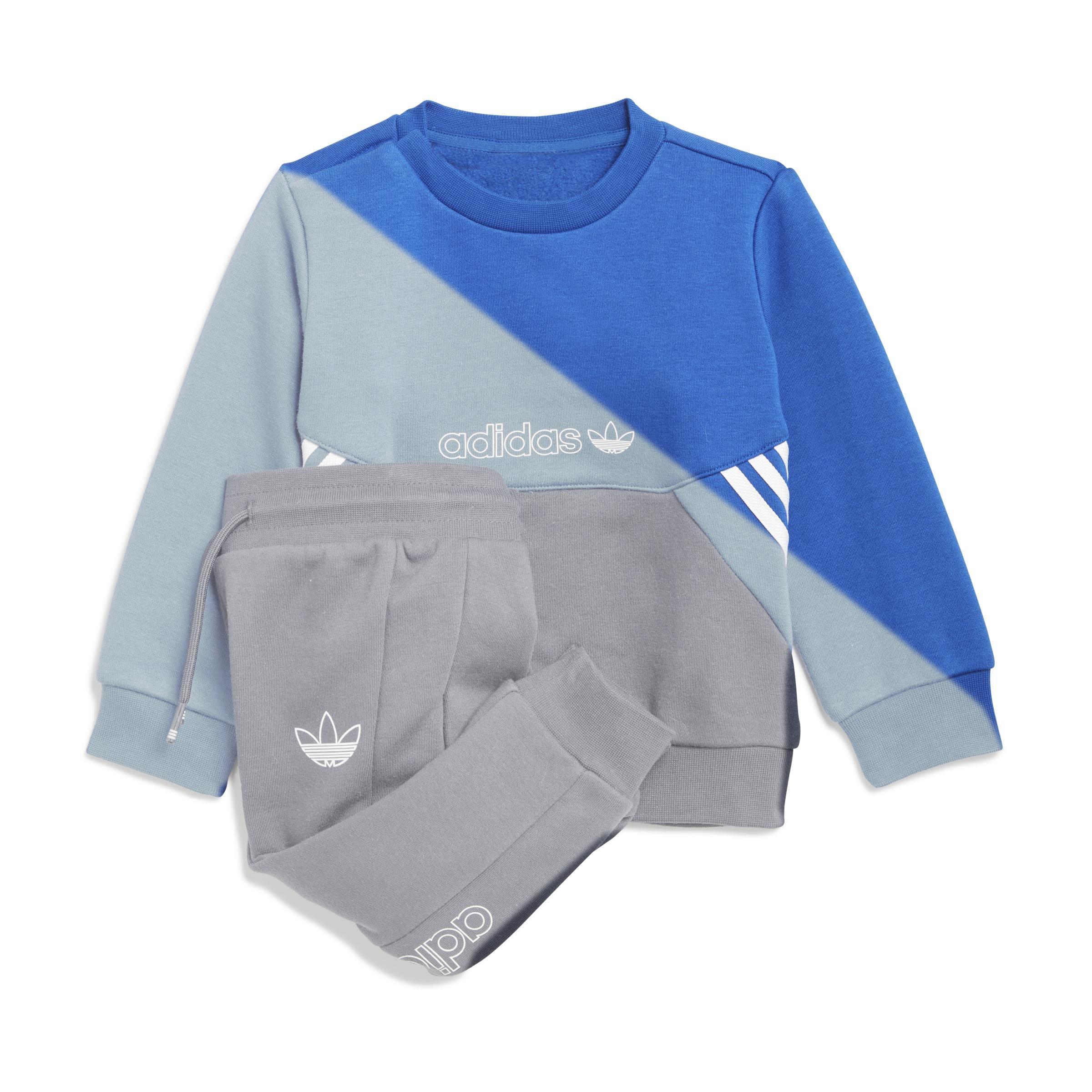 Unisex Kids adidas SPRT Collection Crew Set, Blue, A901_ONE, large image number 0
