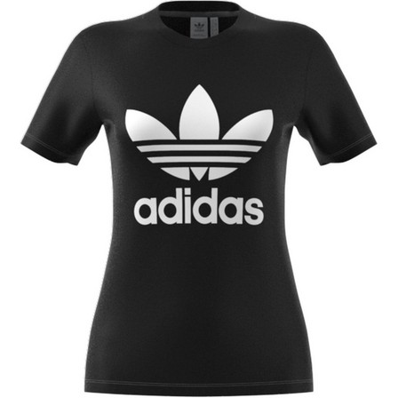 Women Adicolor Classics Trefoil T-Shirt, Black, A901_ONE, large image number 5