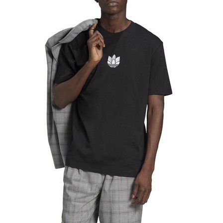 Men Loungewear Adicolor 3D Trefoil T-Shirt, Black, A901_ONE, large image number 0