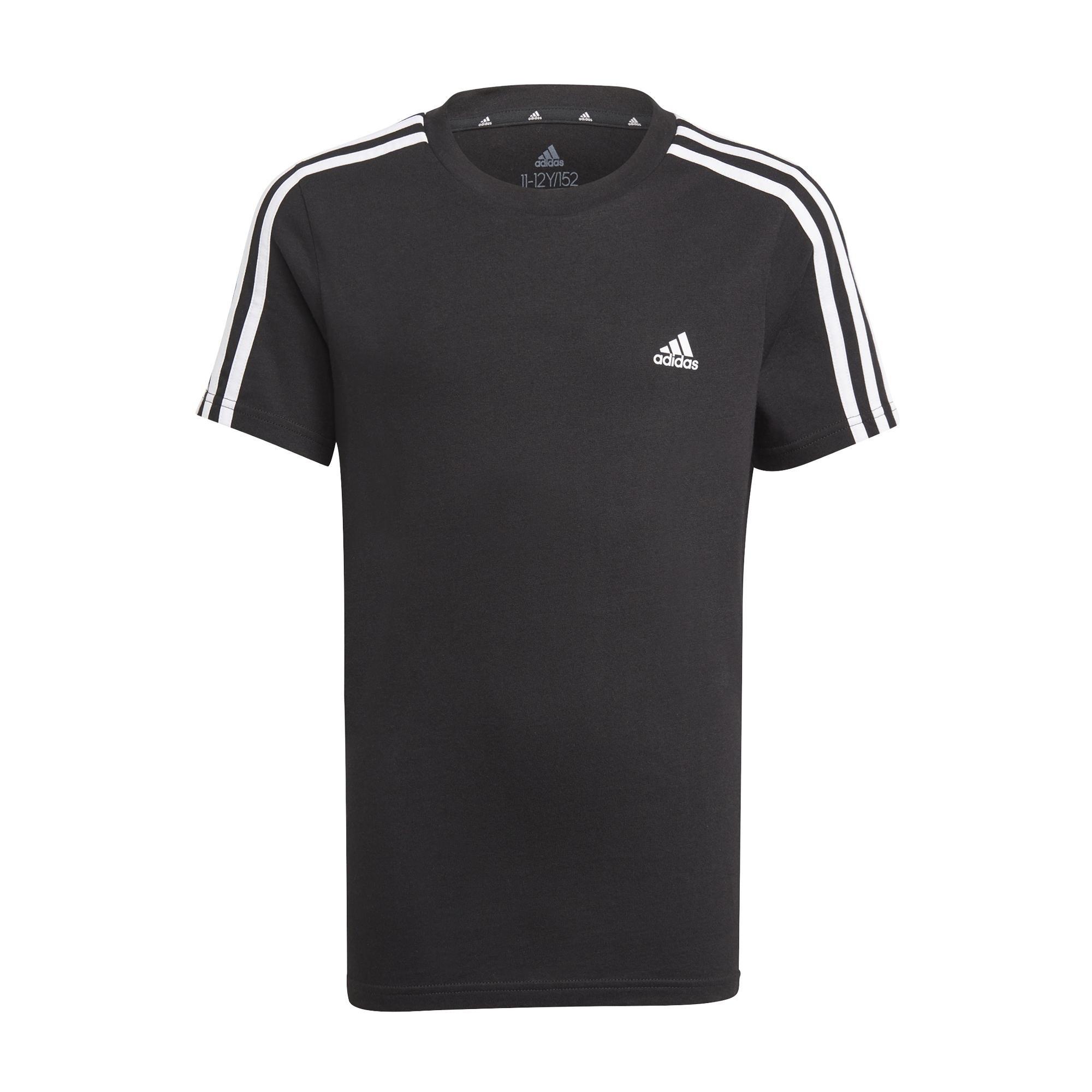 Kids adidas Essentials 3-Stripes T-Shirt, Black