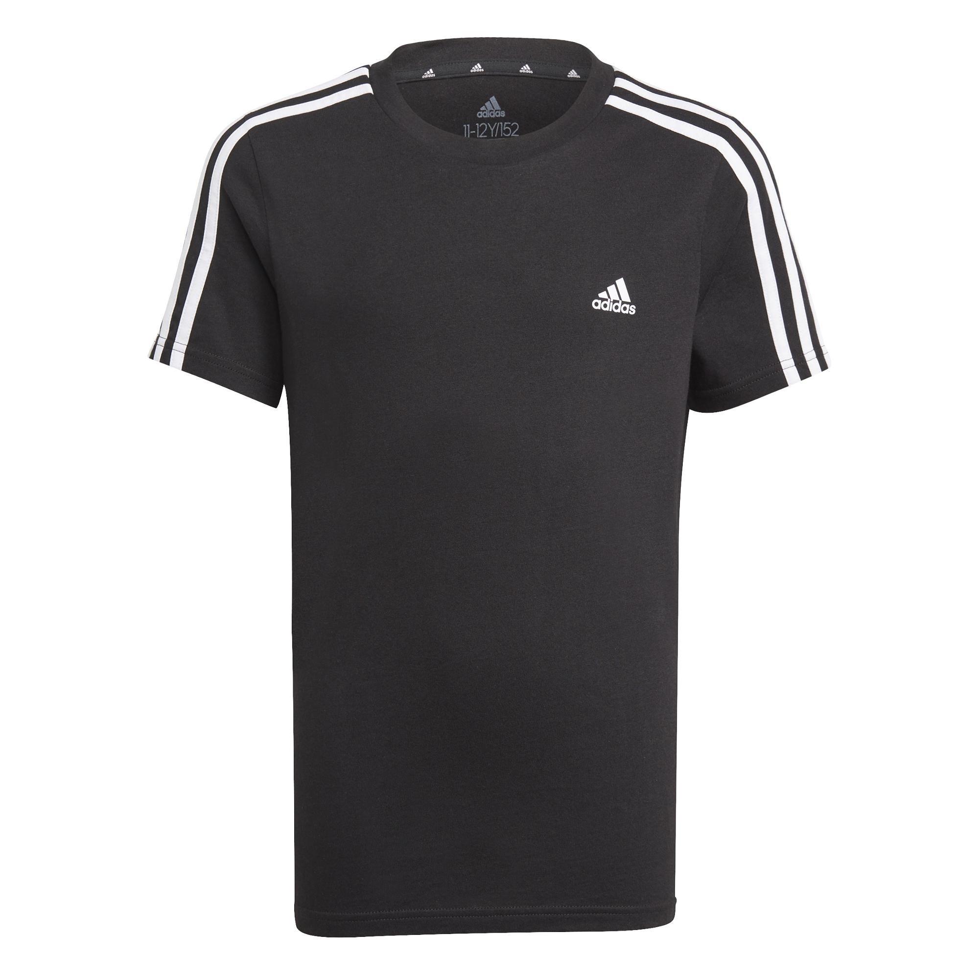 Kids adidas Essentials 3-Stripes T-Shirt, Black, A901_ONE, large image number 4