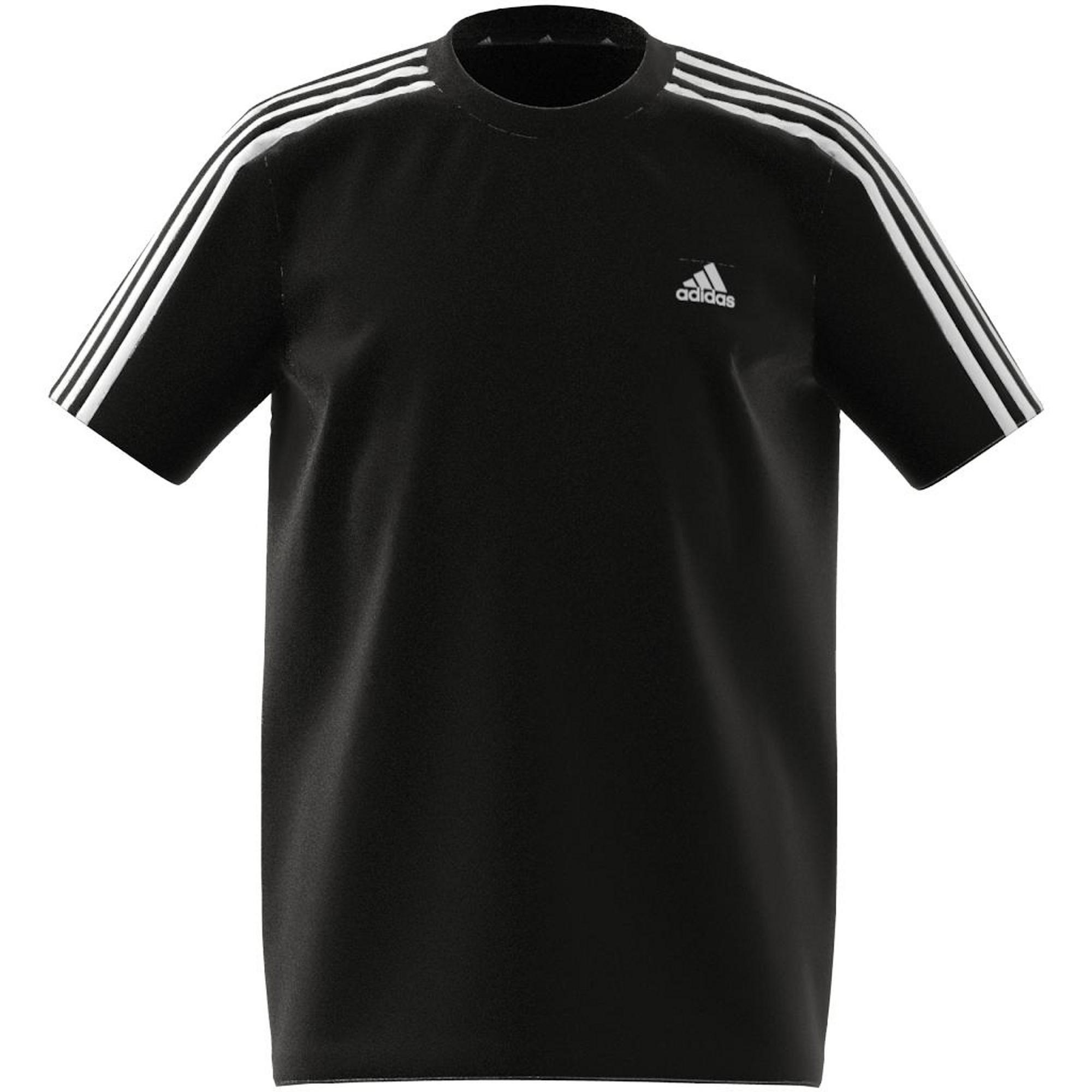 Kids adidas Essentials 3-Stripes T-Shirt, Black, A901_ONE, large image number 18