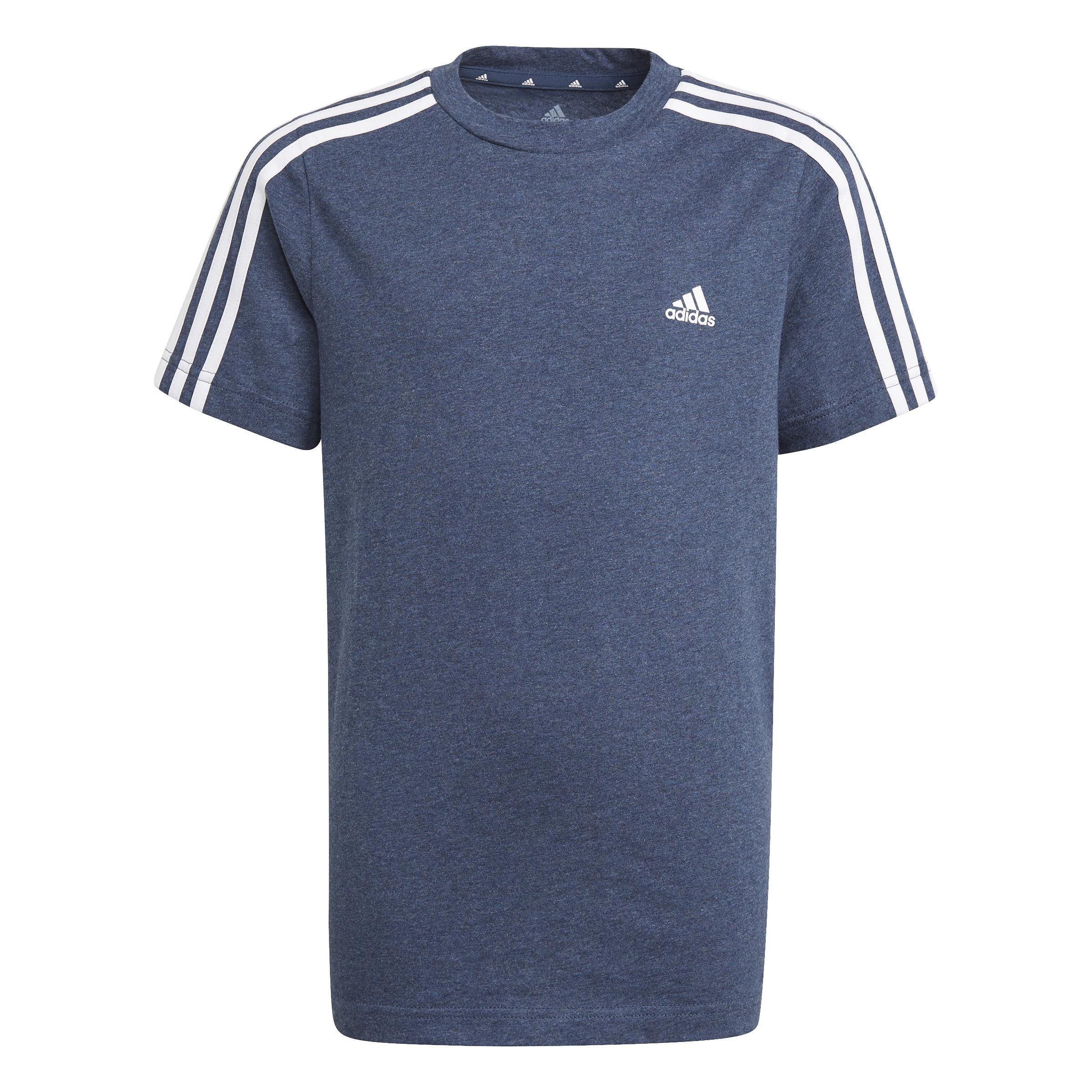 Kids Essentials 3-Stripes T-Shirt Crew, Blue, A901_ONE, large image number 2