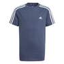 Kids Boys Adidas Essentials 3-Stripes T-Shirt Crew, Navy, A901_ONE, thumbnail image number 3